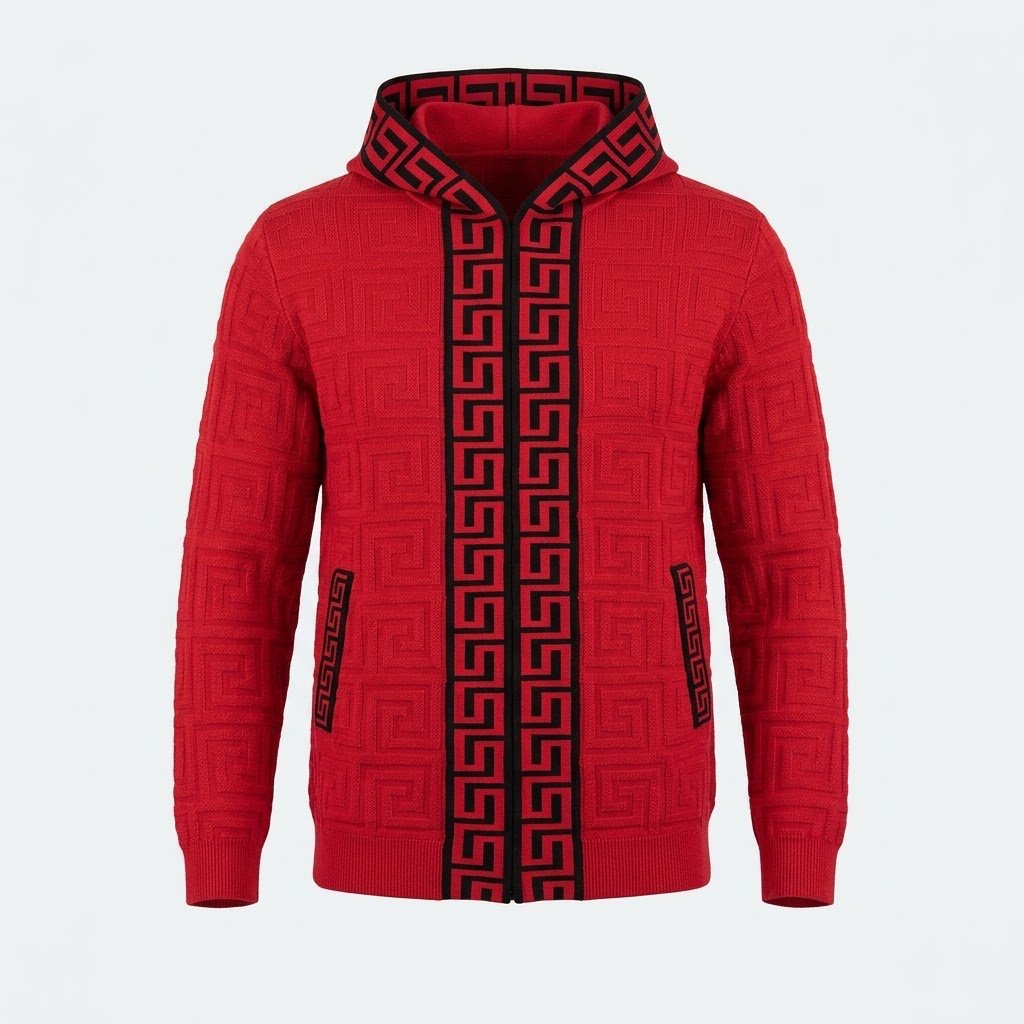 Prestige-textured cardigan sweater