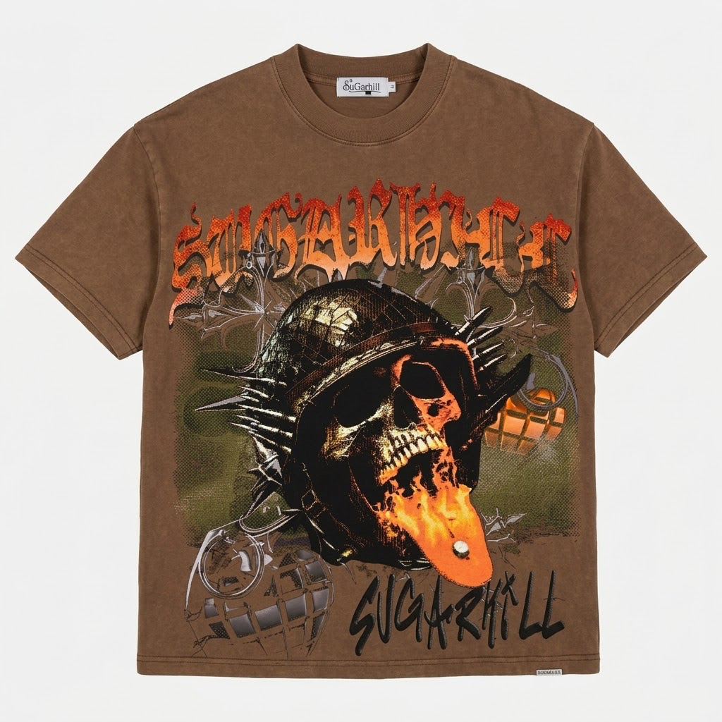SUGARHILL-brown platoon ss tee shirts