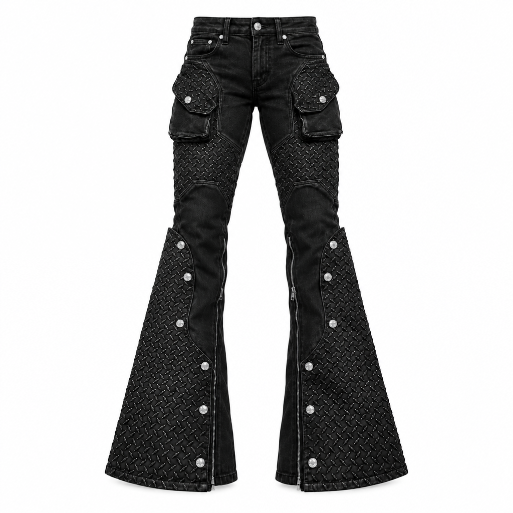 GUAPI- STACKED BLACK WASHED JEANS