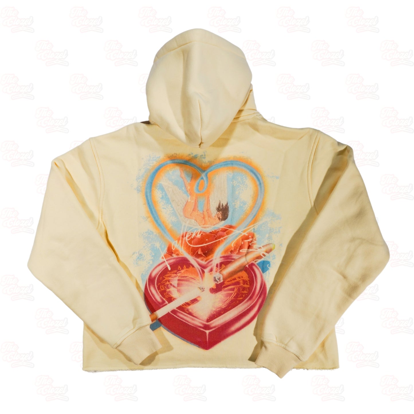 SUGAR HILL - (Fallen) cream vintage cropped hoodie