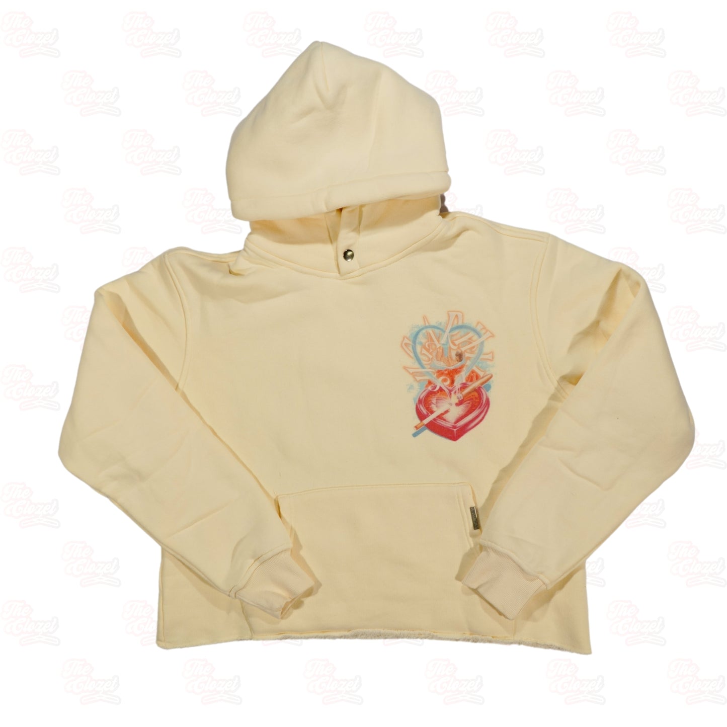 SUGAR HILL - (Fallen) cream vintage cropped hoodie