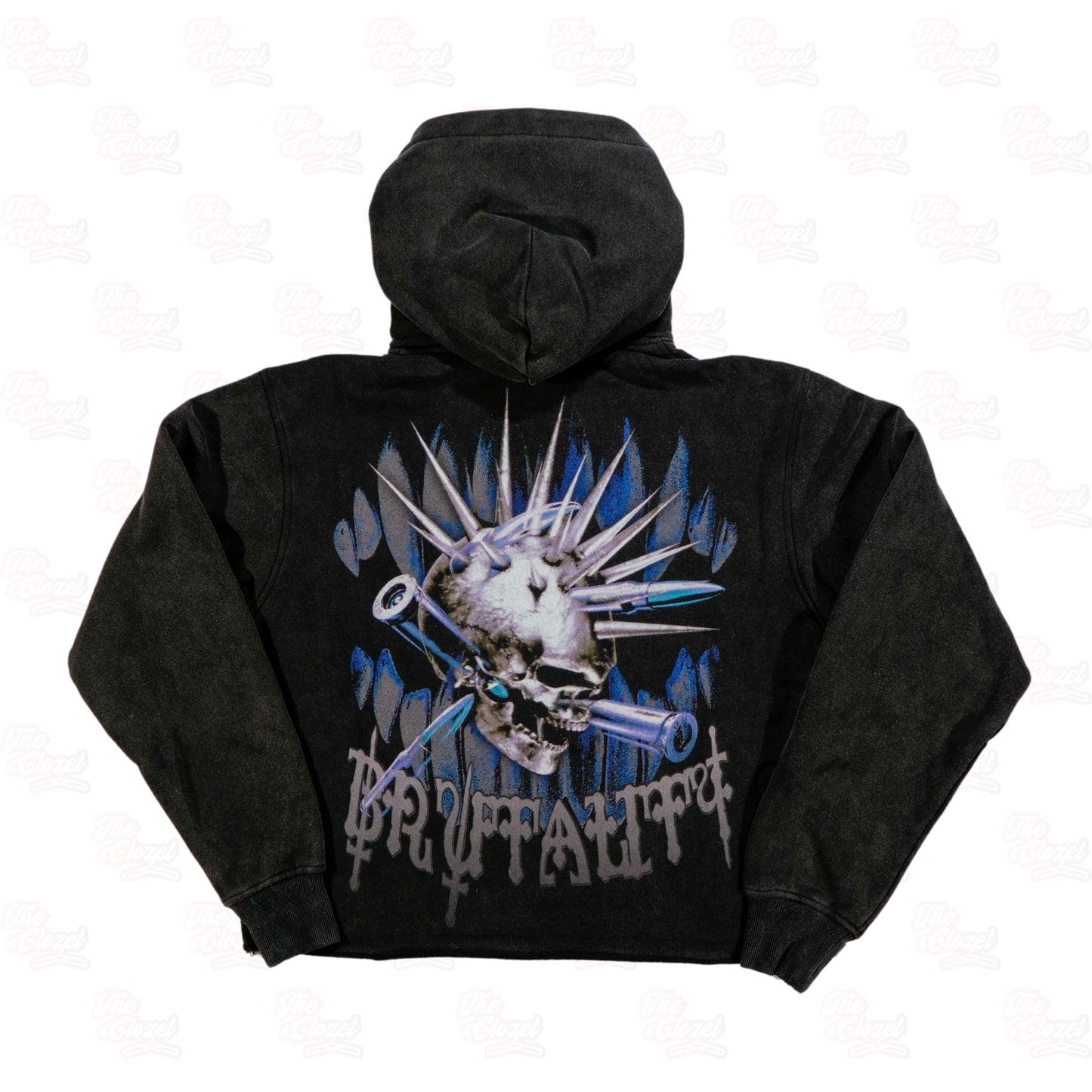 SUGAR HILL - brutal cropped hoodie (Dk grey)