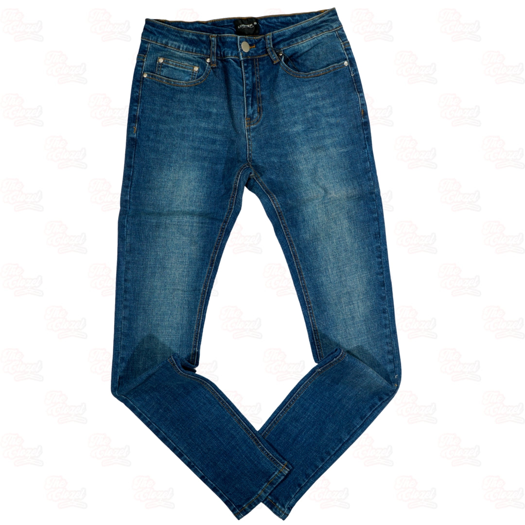 COOPER9 - distress skinny deep blue