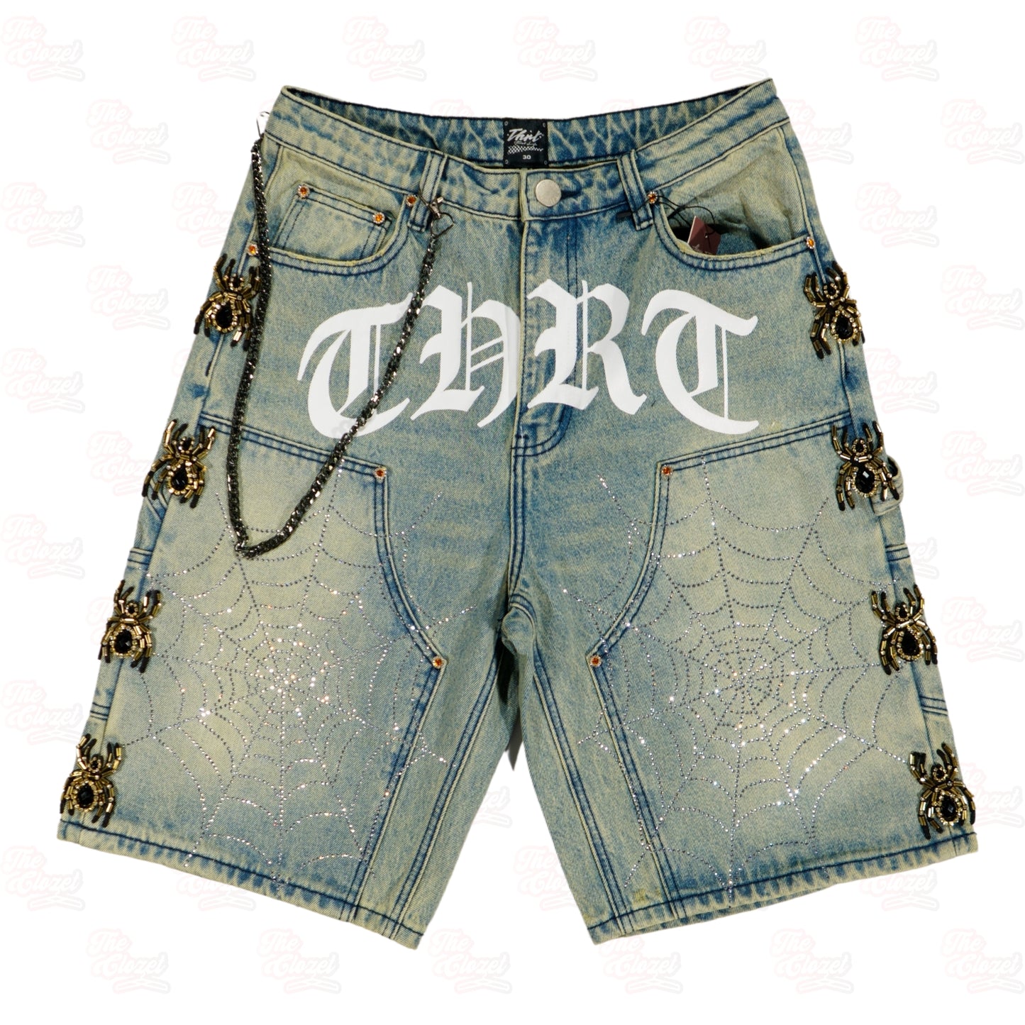 Thrt- above the rest shorts (light blue wash)