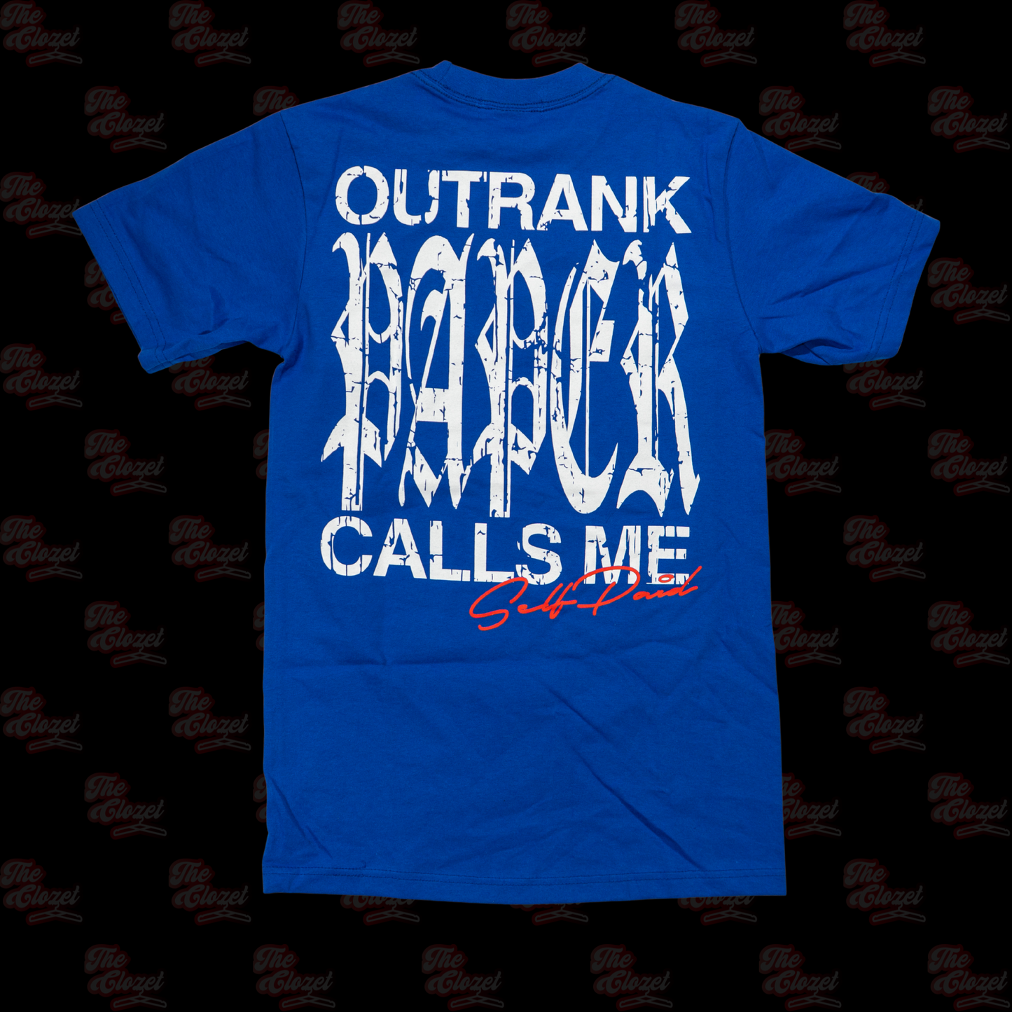 OUTRANK - (royal blue) paper calls me ss tee
