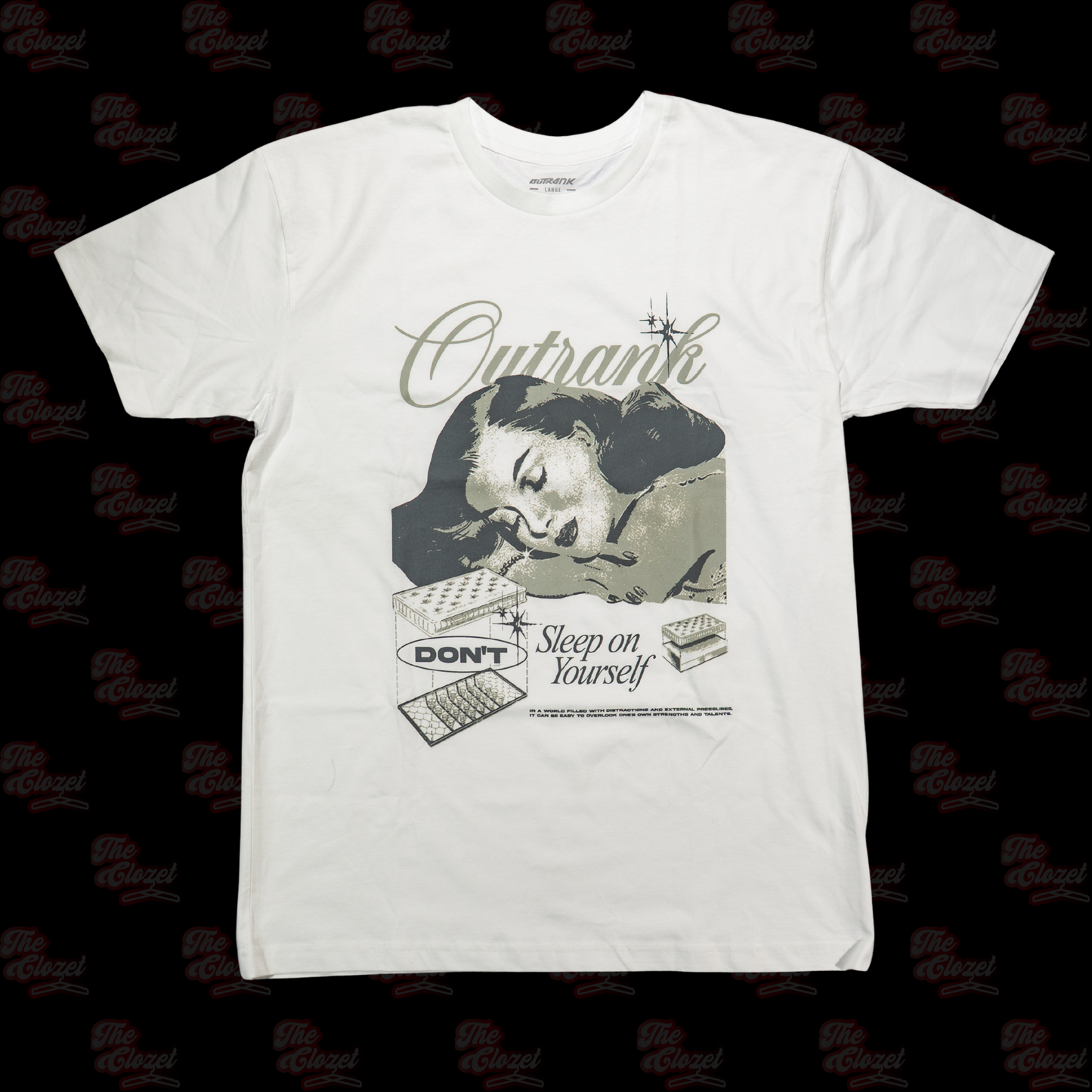OUTRANK - (white) sleep on yourself ss tee
