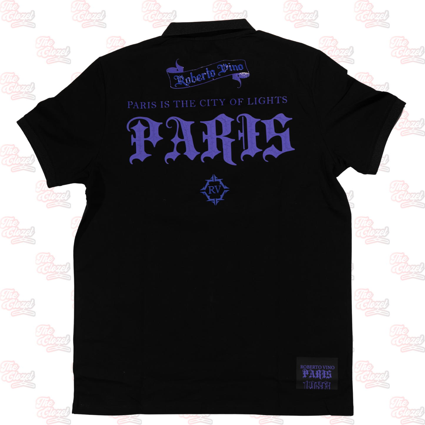 ROBERTO VINO - (black) polo colar ss tee