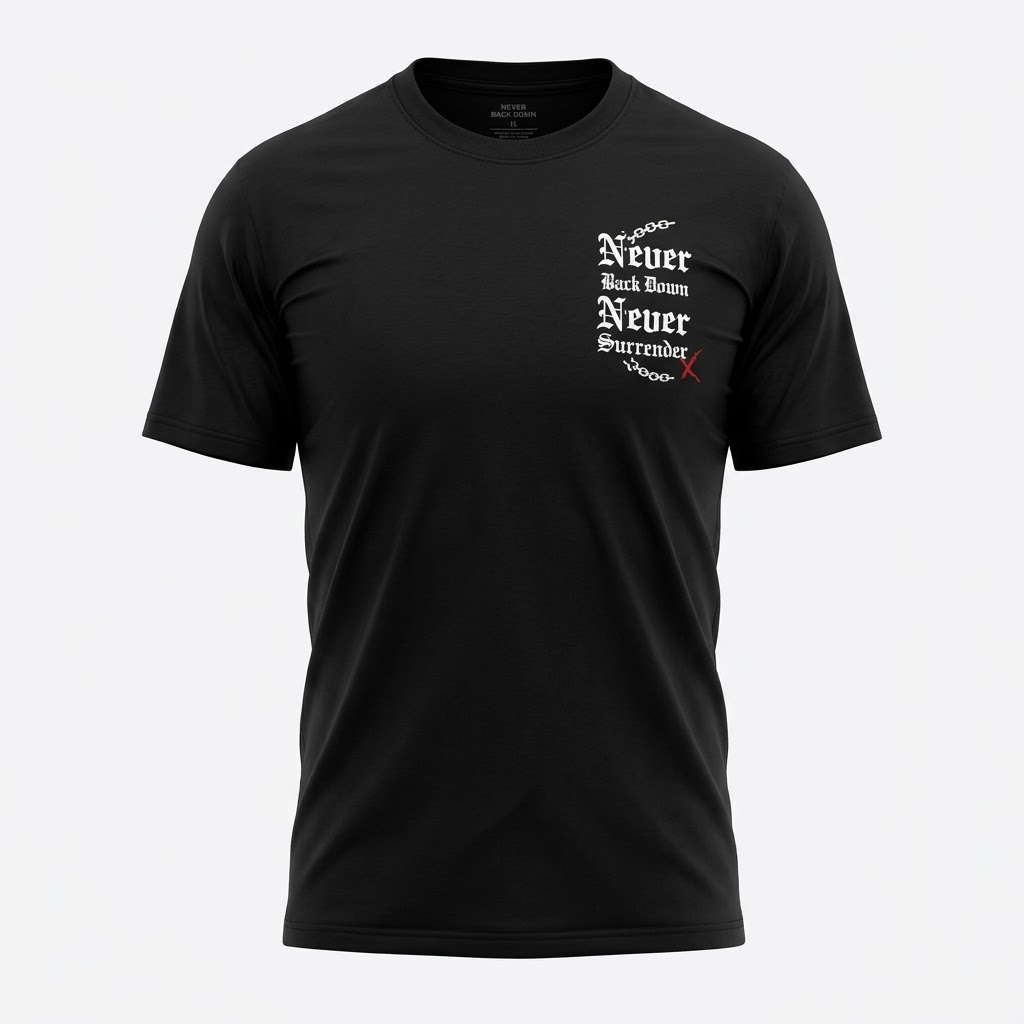 REASON-Black "Fearless"Graphic T-Shirt