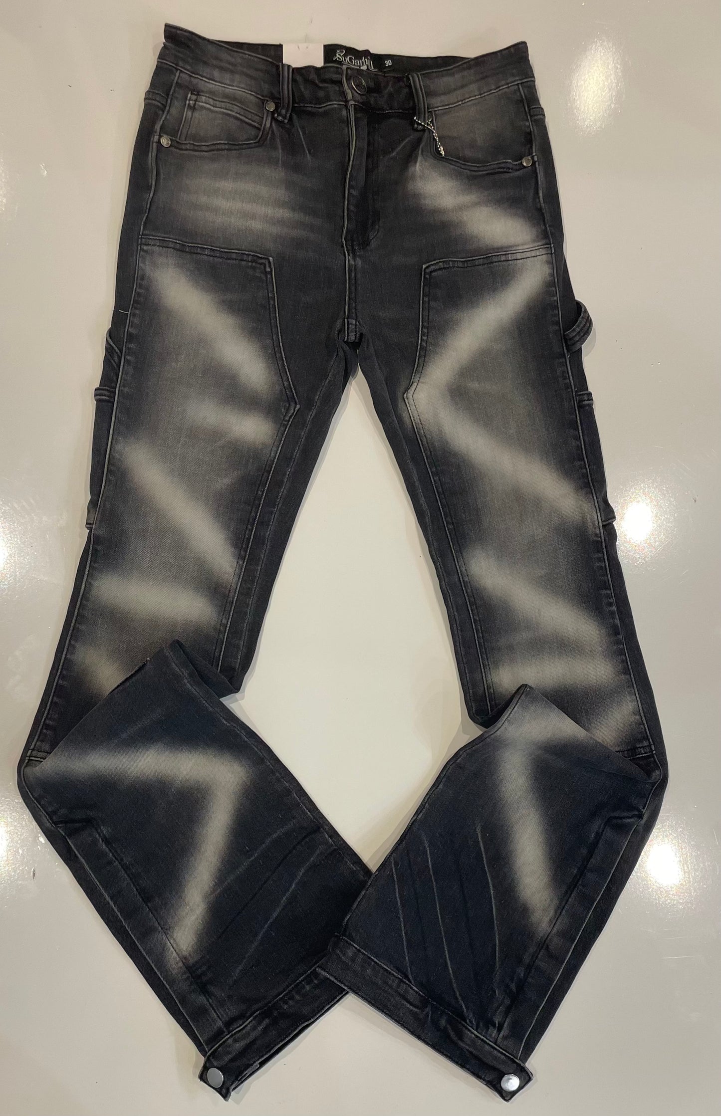Sugarhill Temple Stacked Jeans Black Wash
