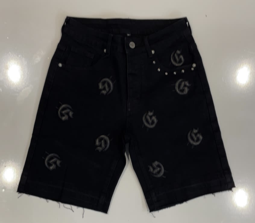 Godspeed Slim Fit Black Logo Shorts