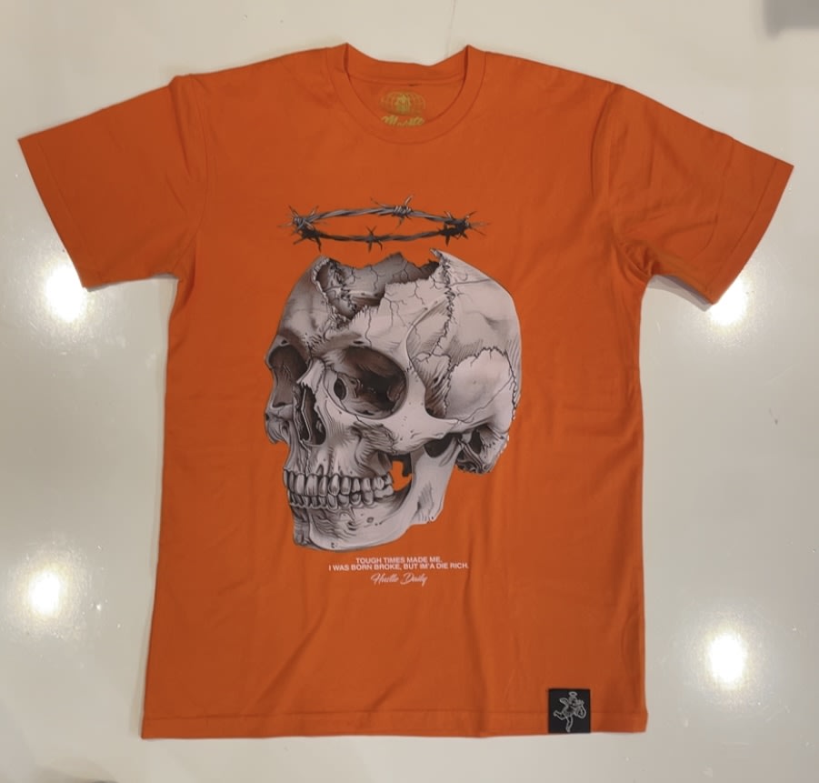 Hustle Daily Orange Tough Times Don't Last T-Shirt