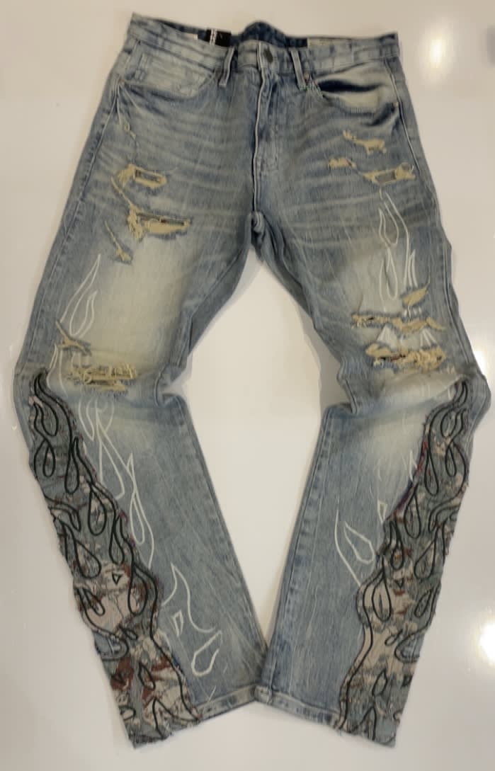 Smoke Rise Light Wash Flare Jeans