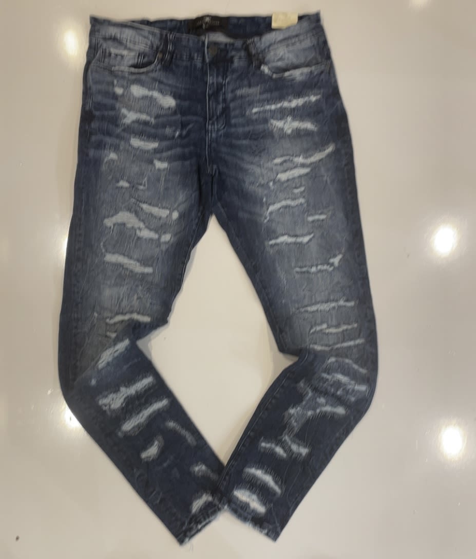 Jordan Craig Blue Ripped Skinny Jeans