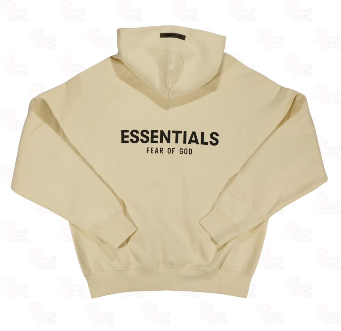 Essentials Tan and Black Back Logo Hoodie