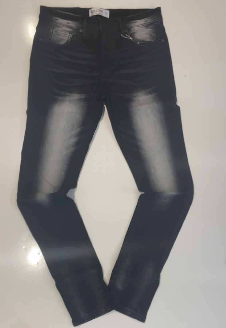 DZTR Chevron Black Skinny Jeans