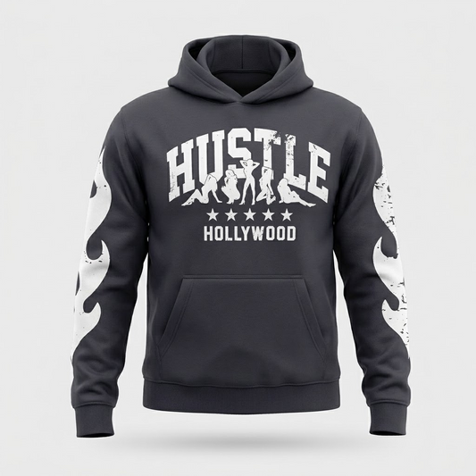 REASON-Dk gray Hollywood hustle hoodies