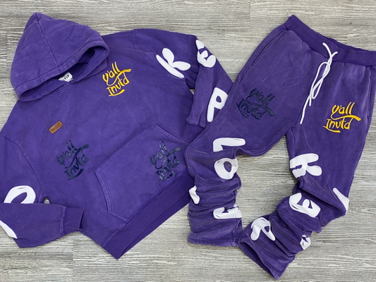 Kleep- y’all invtd sweatsuit (purple)