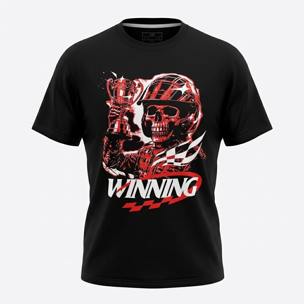 Outrank-Winning Skeleton Racer Graphic Tee