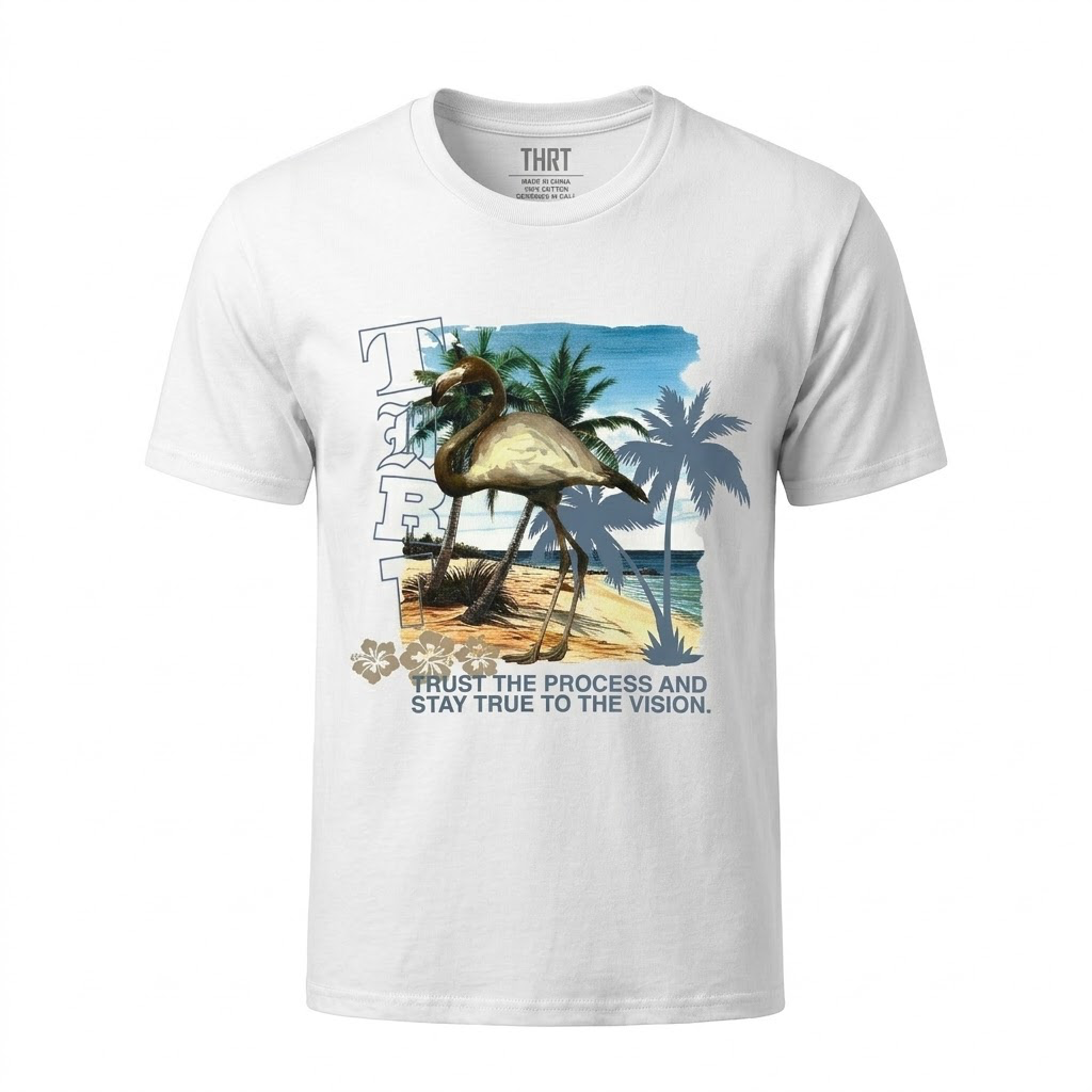 THRT-Tropical Flamingo Graphic T-Shirt
