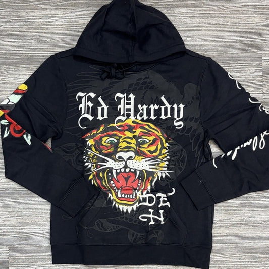 Ed Hardy- tiger dagger hoodie (black)