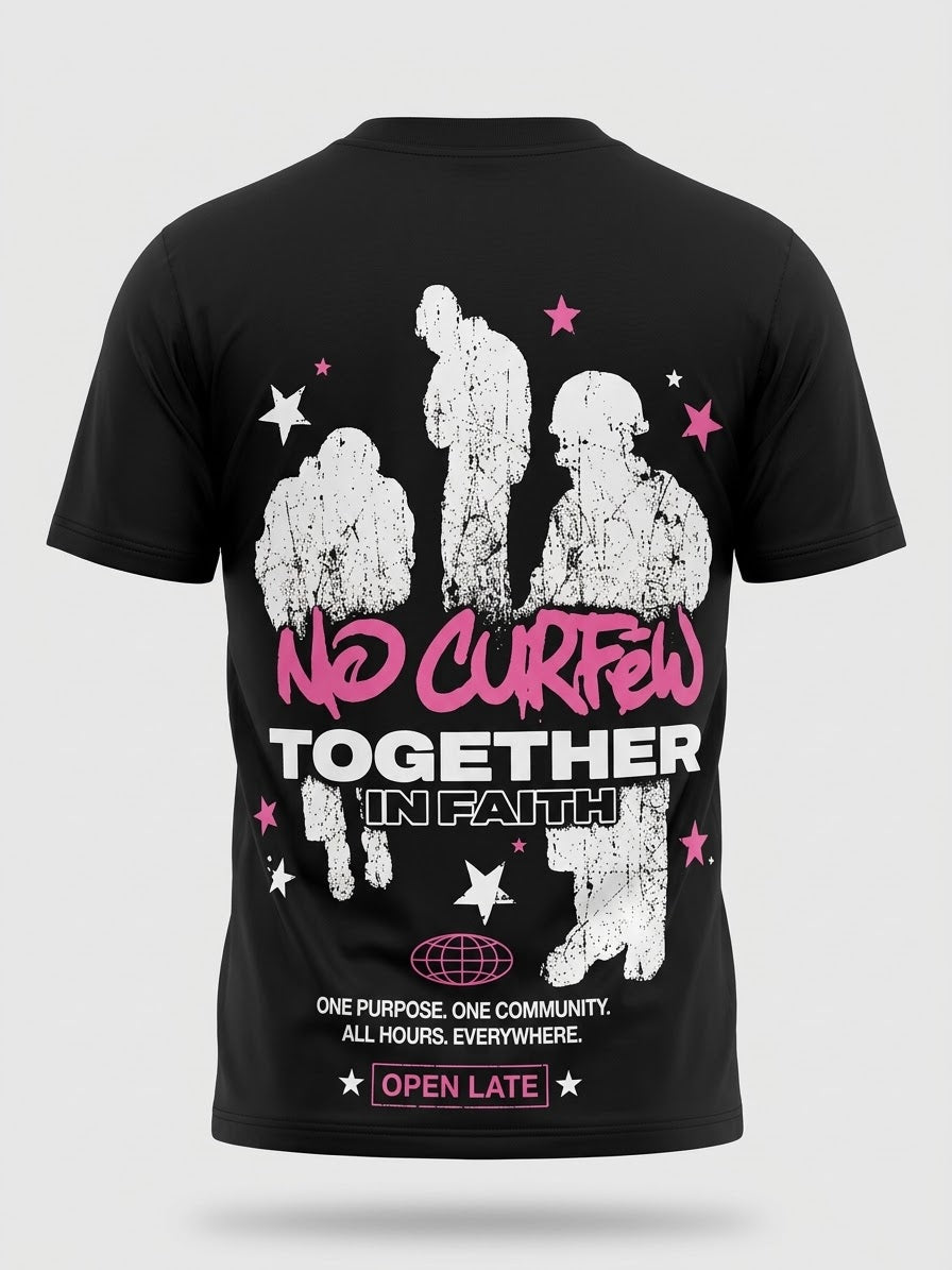 NO CURFEW-TOGETHER IN FAITH T-SHIRT