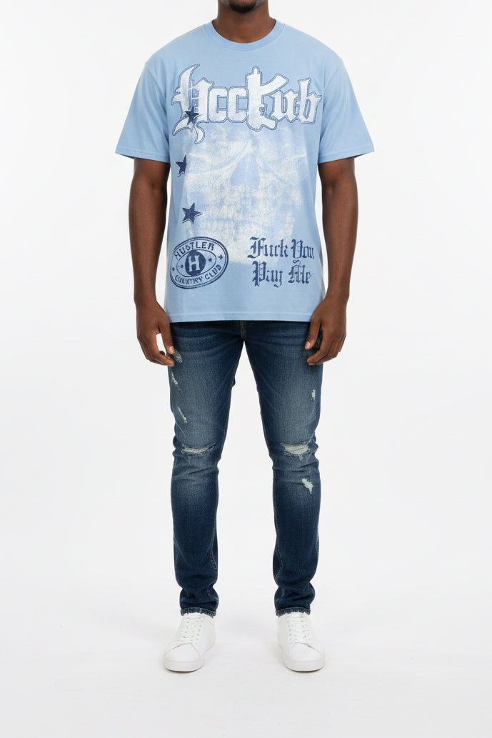 HUSTLER COUNTRY CLUB- Pay ME SS-SHIRT