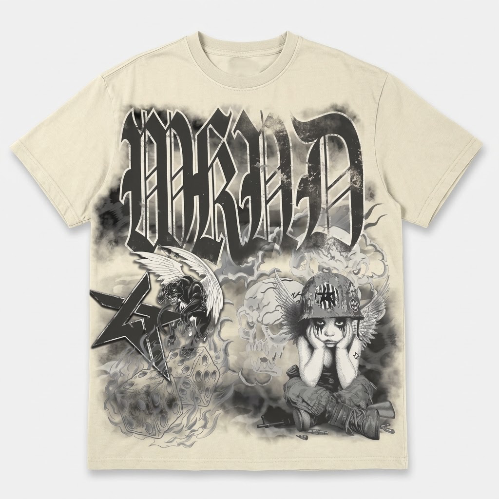 WKNDRIOt-Creamy Airbrush Graphic T-Shirt