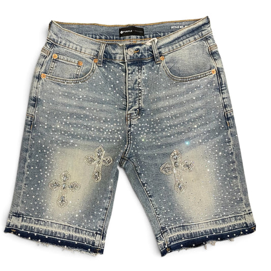 PURPL-RHINESTONE SHORTS ￼