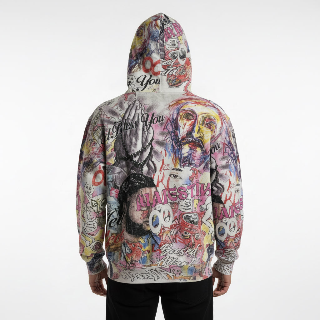 MAJESTIK-BLESSINGS ZIP UP HOODIE