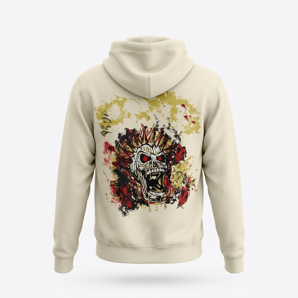 REASON-CREAM ZIP UP JACKET