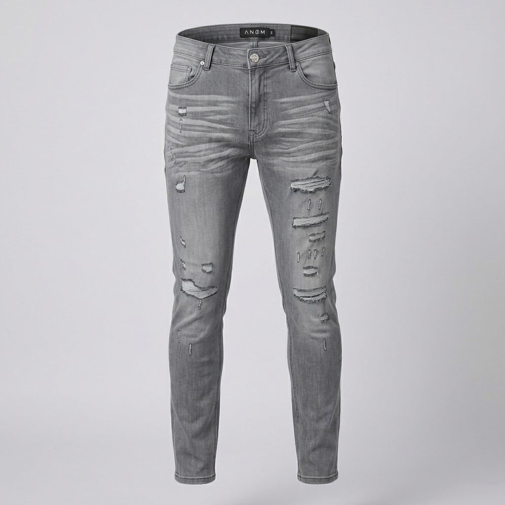 ANOM-Ash Gray Stretch Jeans