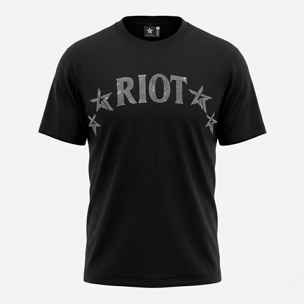 WEEKEND RIOT-Rhinestone Star Graphic