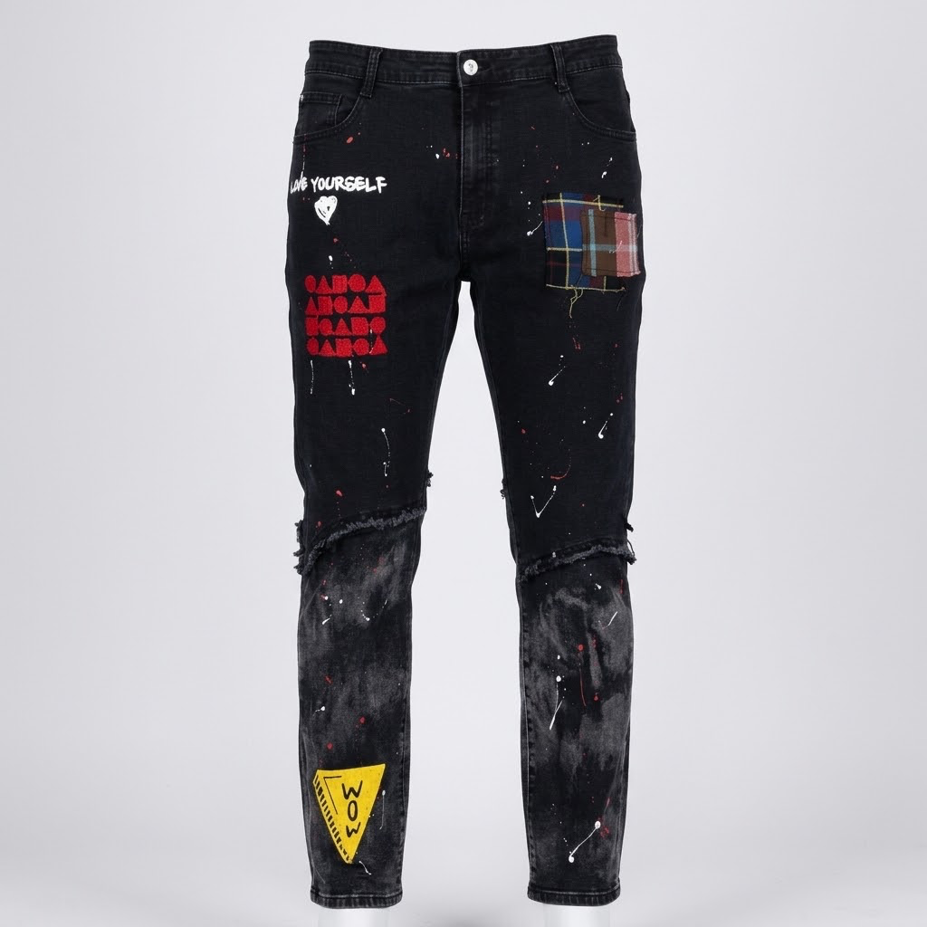 KLEEP- black love yourself jeans
