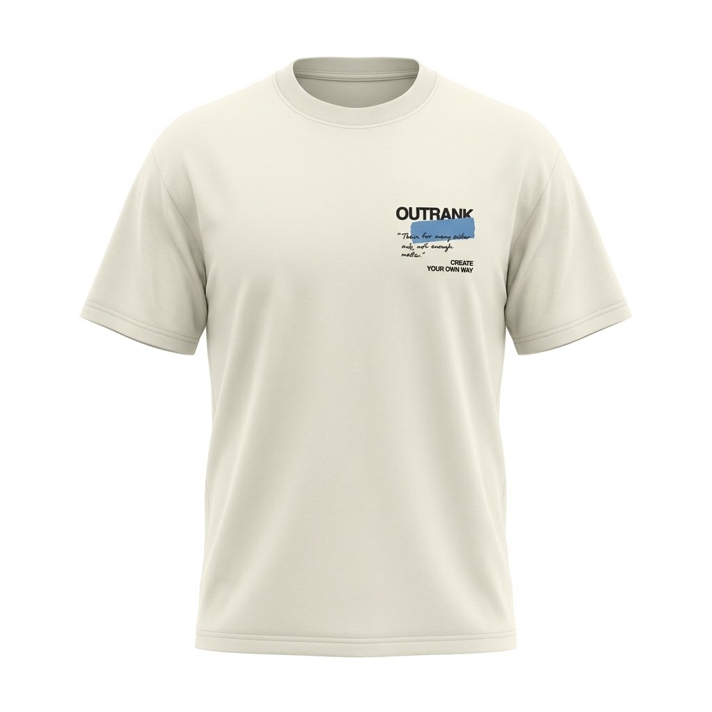 Outrank -Cream Create Your Own Way T-Shirt