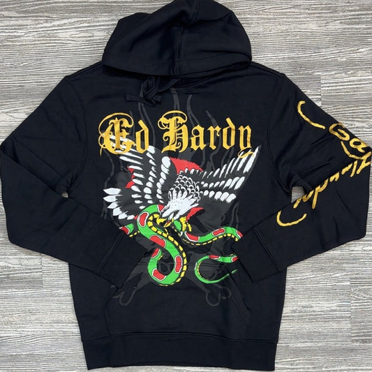 Ed Hardy- eagle snake hoodie (black)