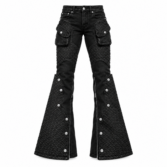 GUAPI- STACKED BLACK WASHED JEANS