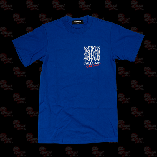 OUTRANK - (royal blue) paper calls me ss tee