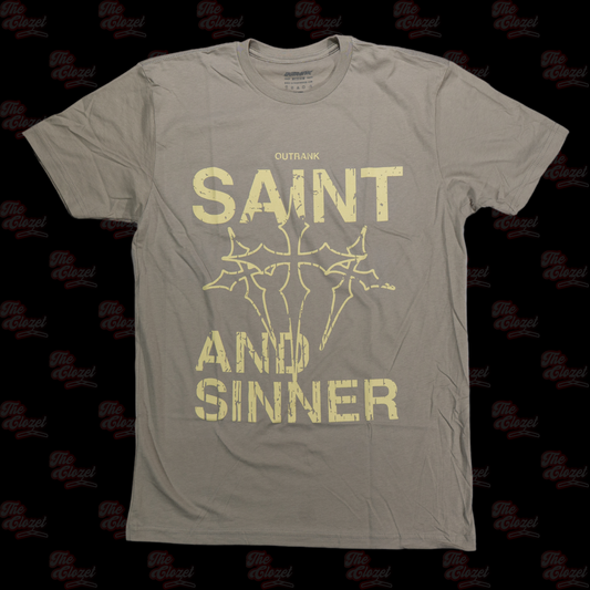 OUTRANK -(silver) shaka charcoal ss tee