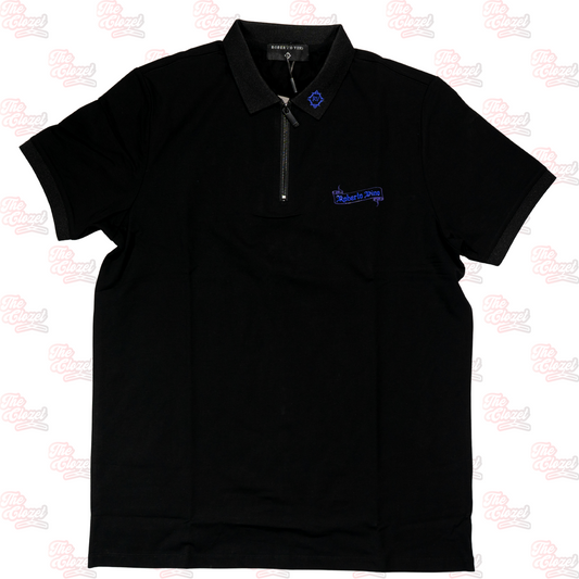 ROBERTO VINO - (black) polo colar ss tee