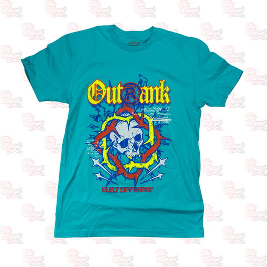 OUTRANK - (sea green) built different ss tee
