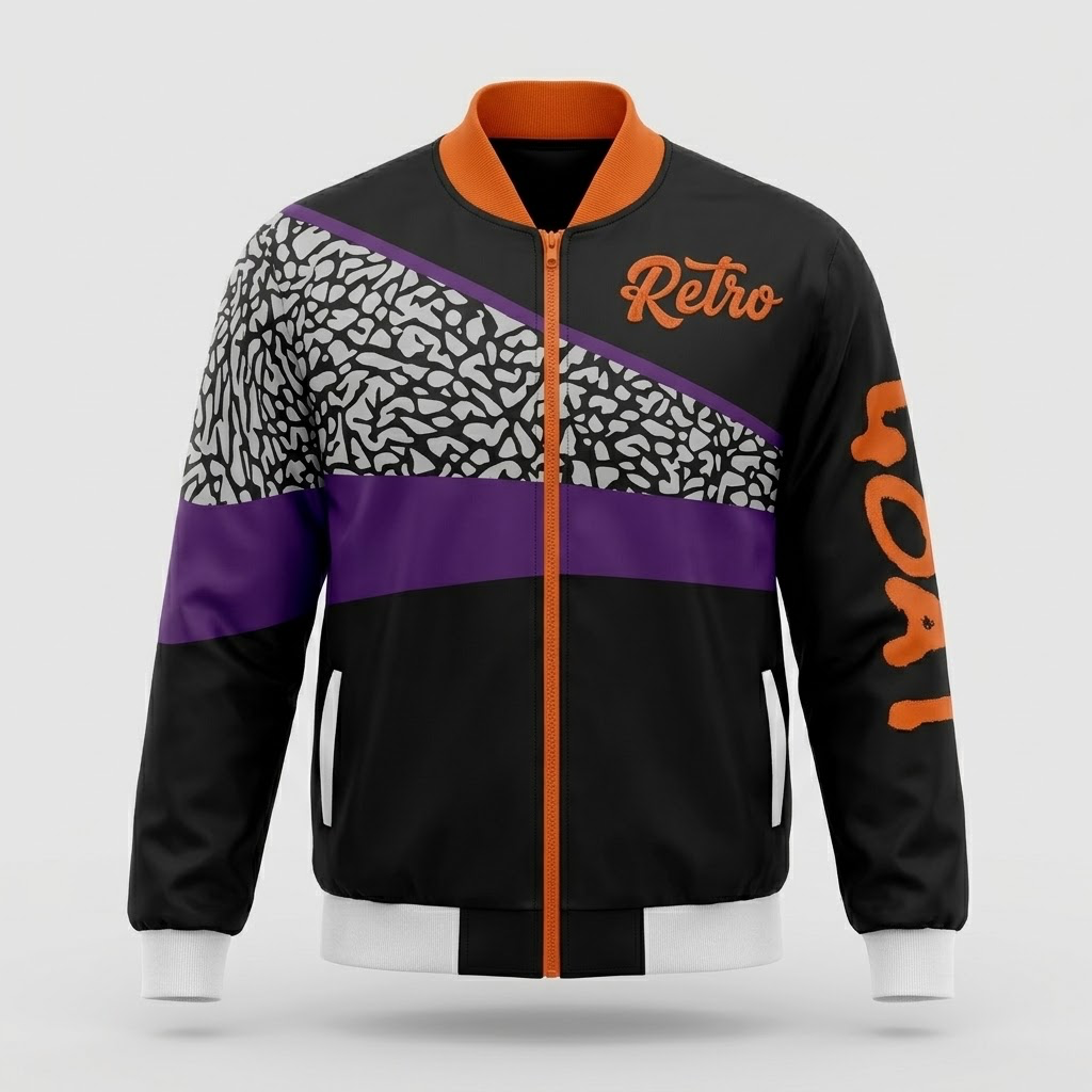 RETRO LABEL-3's Court pruple jacket