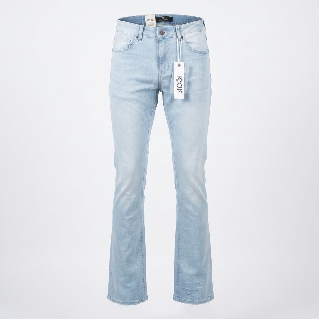 Focus-Light Wash Bootcut Denim Jeans