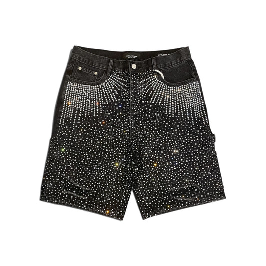 PURPLE-rhinestone shorts