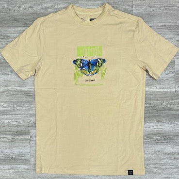 Civilized- worldwide butterfly ss tee (cream)