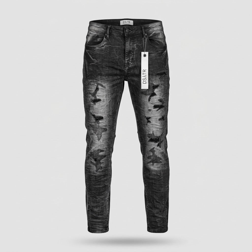 DSTR-WASHED GRAY JEANS