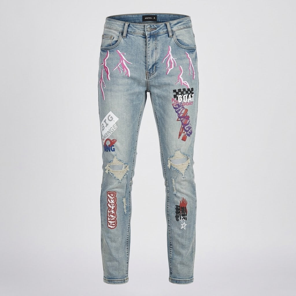 COOPER 9-CHANCE GRAPHIC JEANS