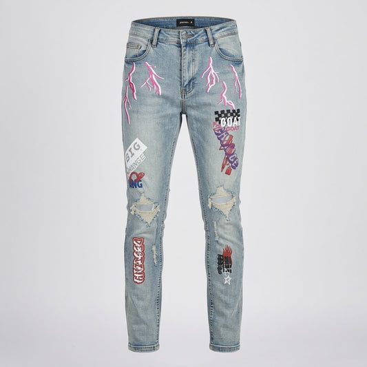 COOPER 9-CHANCE GRAPHIC JEANS