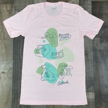 Outrank- money flows ss tee (pink)