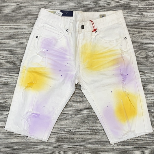 Smoke Rise- spray paint shorts