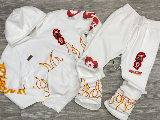 Kleep- brand new day sweatsuit (white)